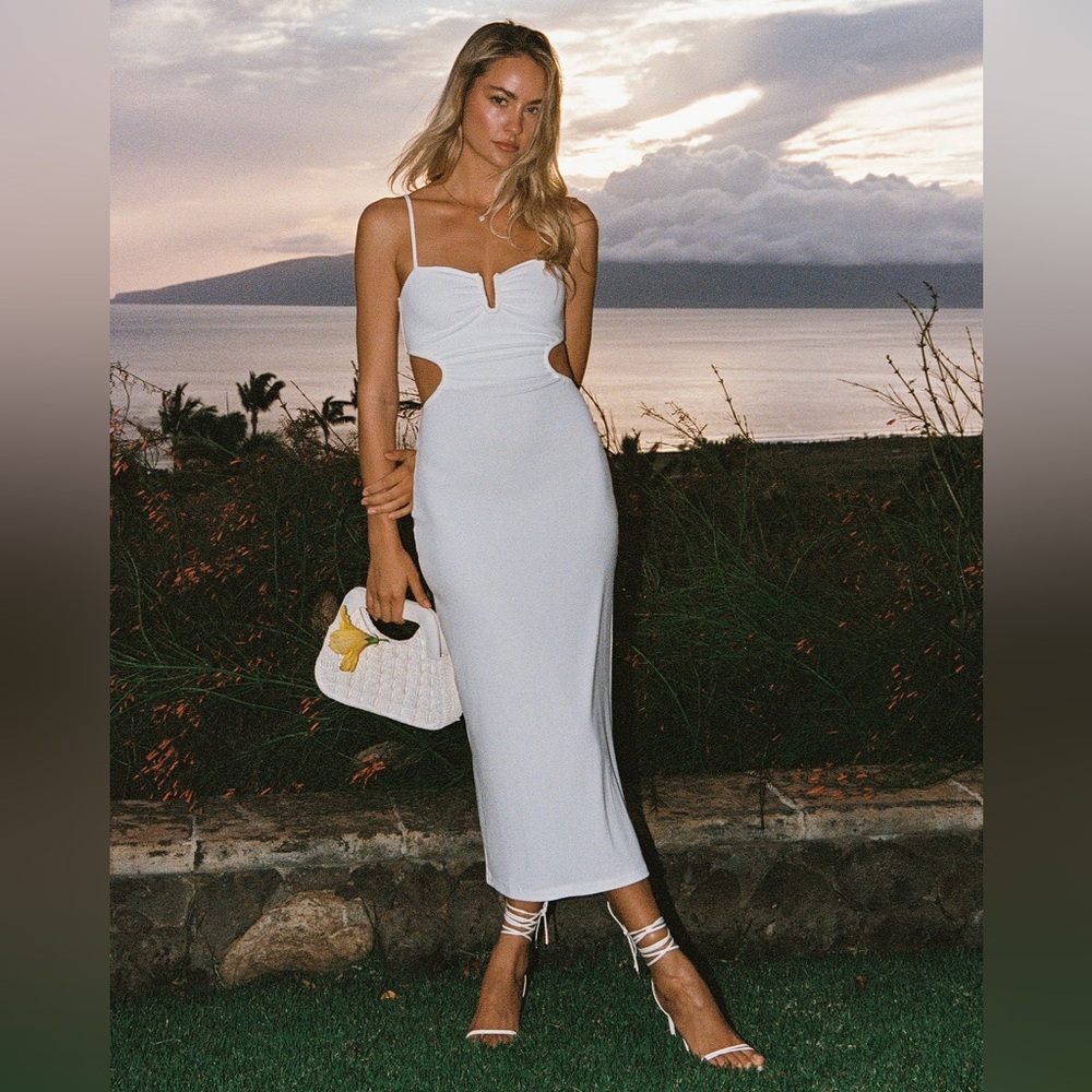 L*Space White Midi Dress